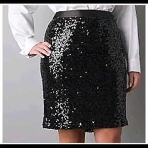 Lane Bryant | Black Sequined Skirt